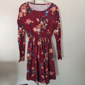 Autumn, long sleeve, stretchy, pocket mini dress